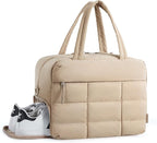 BAGSMART Gym Bag for Women, Carry on Travel Duffel Bag, Water-resistant Weekender with Shoe Compartment for Gym Travel Work, Desert, Medium