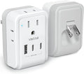 1 Pack US to Japan Plug Adapter, VINTAR Foldable Japan Power Adapter with 4 Outlets and 3 USB Ports(2 USB C), 2 Prong to 3 Prong Outlet Adapter for USA to Japan China Canada Philippine, Type A