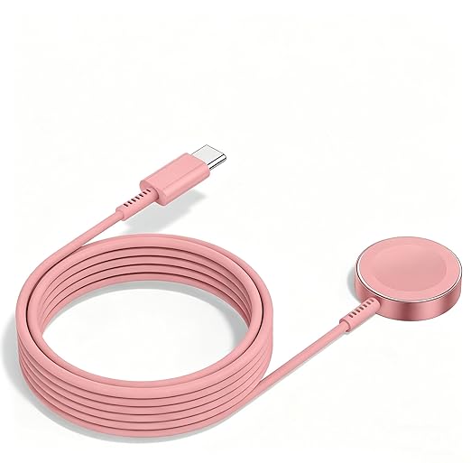 2Pack for Apple Watch Charger Cable, Magnetic Fast Charger to USB-C Cable 3FT, Wireless Fast iWatch Charger Portable Compatible with iWatch Ultra/Series 9/8/7/6/SE/SE2/5/4/3/2/1-Pink