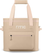 RTIC Ultra-Tough Soft Cooler Pro, Insulated, Waterproof, Leak Proof, Portable Floating Bag for Beverage, Drink, Lunch, Outdoor, Beach, Car, Camping, Picnic, Fishing, Boat