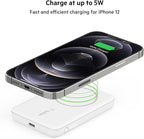 Belkin Portable Charger, MagSafe Charger Wireless Power Bank - 7.5W Wireless Charger - Portable Magnetic Battery Pack - iPhone 16, 15, 14, 13, Plus, Pro, Max, AirPods, Google Pixel 10, etc. - White
