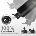 DYSANKY Insulated Water Bottle | Thickened Stainless Steel for Gym and Hiking with Straw, Carrier Bag, Handle Strap | BPA-Free 87 oz