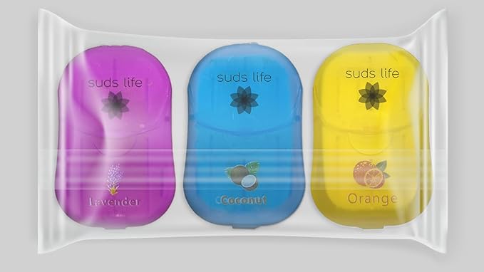 SudsLife Paper Soap Sheets (150 sheets) Pack of 3 (Pack of 3, Mixed)