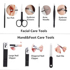 Nail Clipper Kit Nail Care Set for Men Women Nail Clipper Set Manicure Kit with Case Toe Finger Nail Clippers Personal Care Tools Travel Manicure Set Nail Clipper Grooming Kit Gfit for Men Women