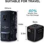 International Travel Adapter Voltage Converter to Step Down 230V to 120V for Hair straighteners, laptops, Cell Phones, Power converters from USA to UK, Europe, Australia Over 200