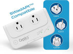Ceptics South Africa Voltage Converter - 200W Convert 220V to 110V for Devices Like Curling Iron, Straightener, Chargers, Step Down World Power Plug 4 USB PD 18W Fast Charging Type M, G, E/F