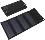 40W 4 Fold Solar Panel Charging Bag Folding Bag Foldable Monocrystalline Solar Panel for Outdoor Cam Hiking Charging Black for Home Use (Black)
