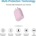 Type C Charger Fast Charging for iPhone 17 16 15,10FT USB C Samsung Chargers Block 25W Super Fast Chargers for Samsung Galaxy S25/S24 S23/iPhone Air/17/17 Pro Max/iPhone 16/16 Pro Max/15 Pro Max(Pink)