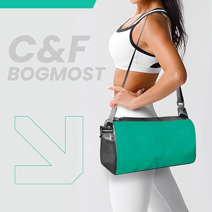 C&F BOGMOST Small Travel Duffel Bag Foldable Waterproof Gym Bag for Gym Beach Swim Bag Men Women Duffle Bag Lightweight Oxford Cloth Sports Bag-Green