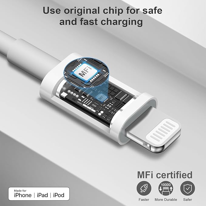 10FT iPhone 14 13 12 Charger Fast Charging 20W PD USB C Wall Charger with 10FT Fast Charging Cable Compatible iPhone 14/13/12/11/Pro/Pro Max/Mini/Xs Max/XR/X, iPad