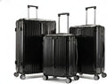 Gabbiano Macan 3 Piece ABS Luggage Set – Expandable Hardshell Suitcase with Add-A-Bag Strap, TSA Lock & 8-Wheel Spinners – Lightweight (20" Carry On, 26" Medium, 30" Large) (Black, 3-Piece set)