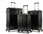 Gabbiano Macan 3 Piece ABS Luggage Set – Expandable Hardshell Suitcase with Add-A-Bag Strap, TSA Lock & 8-Wheel Spinners – Lightweight (20" Carry On, 26" Medium, 30" Large) (Black, 3-Piece set)