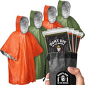 Don't Die In The Woods - Rain + Heat Emergency Poncho - Wearable Mylar Space Blanket For Hiking, Camping, First Aid, Survival