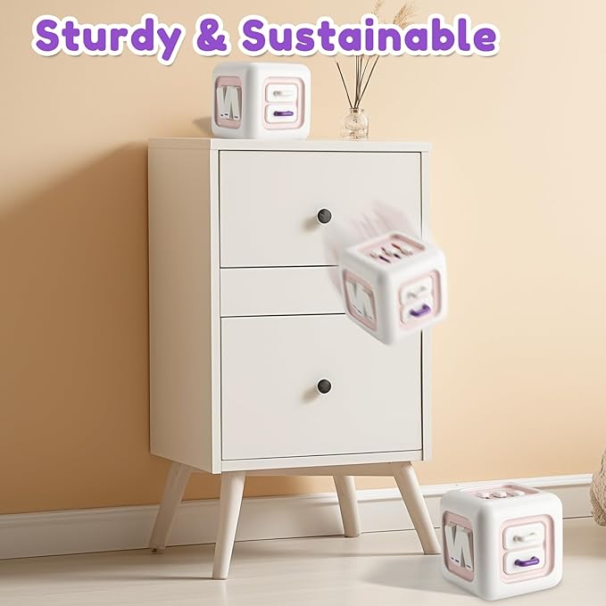 SOCBTNSO Busy Cube Toy for 1 Year Old Girl Gifts, Montessori for Baby Girl, Travel Sensory Toys for Toddlers 1-3, Learning Fine Motor Skills| 1st Birthday Girl Gifts 12 Months