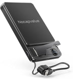Qi2 Magnetic Portable Charger 10000mAh, 15W Wireless & 22.5W USB-C Fast Charger with Stand & LED Display, for iPhone 17/16/15/14,Black