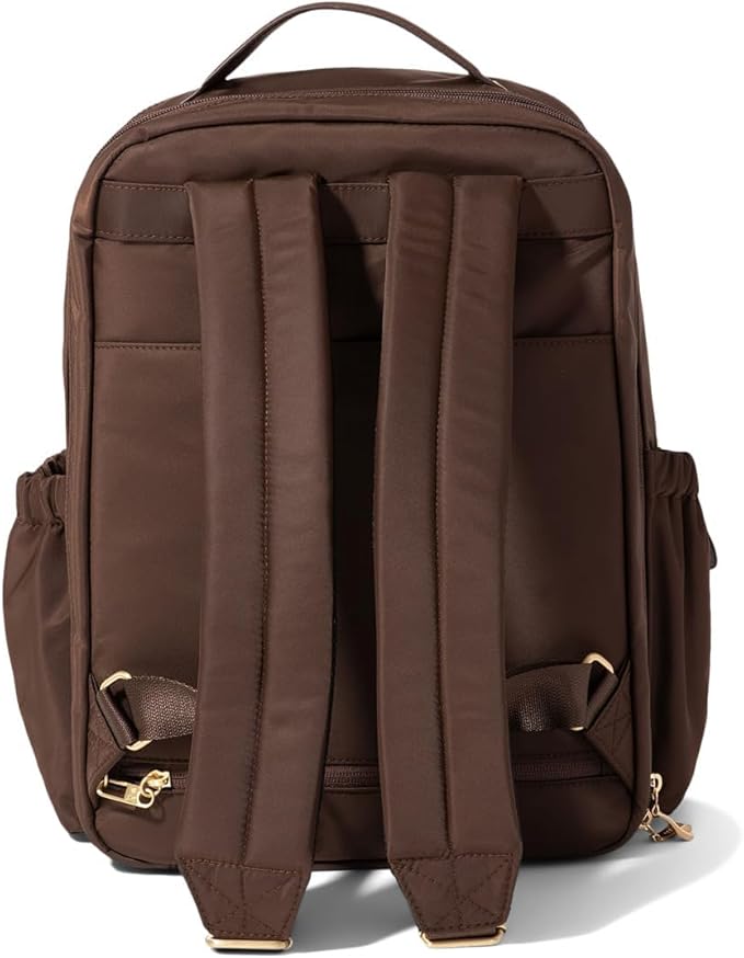 Baggallini Tribeca Expandable Laptop Backpack - 15"x11" Lightweight RFID Computer Bag for Work & Travel with Luggage Sleeve