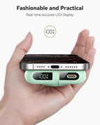 Magnetic Portable Charger for iPhone and Apple Watch, 10000mAh Wireless Power Bank PD 20W USB-C Fast Charging Battery Pack with Stand for iPhone 17/16/15/14/13/12 Pro Max、Air、iWatch 11-1/SE/Ultra 3-1