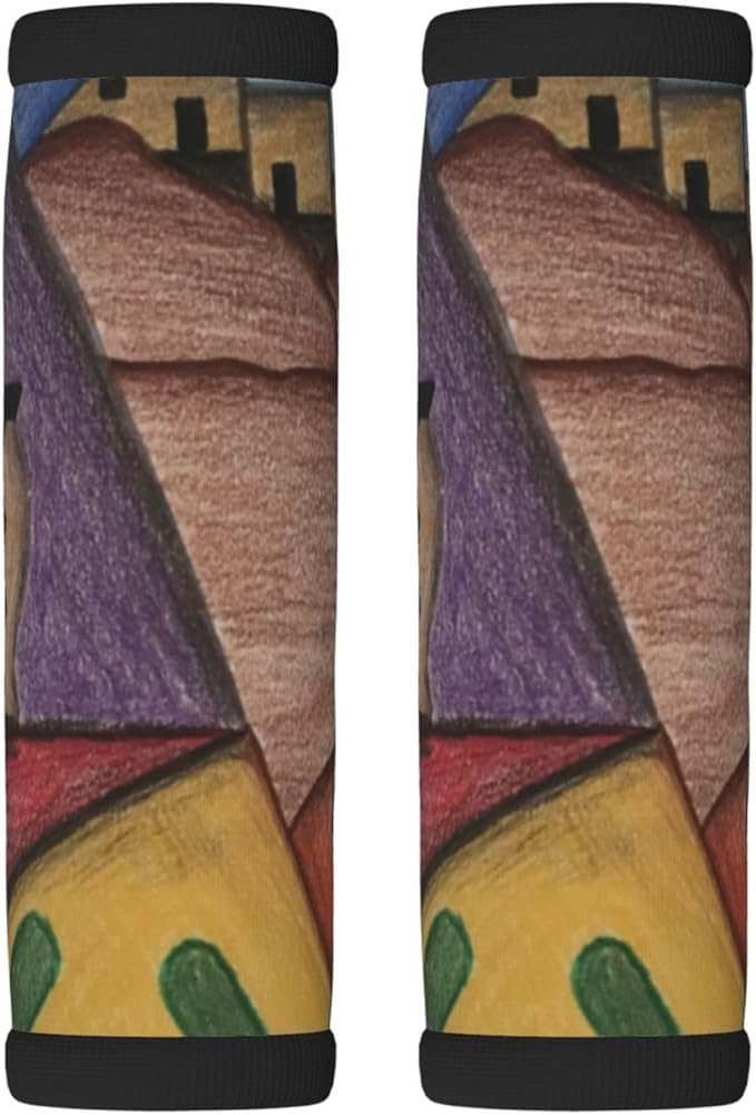 2 Pack Desert Southwest Folk Art Luggage Handle Wraps Suitcase Tags Identifiers for Travel Accessories