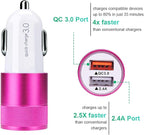Fast Car Charger, Quick Charging 5.4A/30W Phone USB Car Charger Adapter Rapid Plug 2 Port Cigarette Lighter Charger Flush Compatible Samsung Galaxy S23 S22 S21 S20 Ultra S10e S10 S9 S8 Note, iPhone