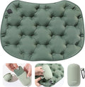 Inflatable Seat Cushion, Lightweight Portable Air Cushion with Pump, Airplane Seat Pad for Flights Pressure Relief, Waterproof Chair Pad, Stadium Cushions for Travel, Camping, Hiking(Green)