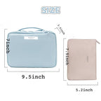 Queboom Travel Makeup Bag Cosmetic Bag Makeup Bag Toiletry bag for women and men (Blue)