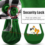 Tomkas Small Dog Cat Sling Carrier Puppy Purse Travel Wrap Soft Crossbody Pet Bag (Emerald Green, M - Classic Pocket & Classic Strap)