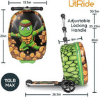 Hardshell Kids Ride-On Luggage with Scooter Suitcase – Carry-On Compliant with LED Light-Up Wheels – Fun and Functional Travel Companion for Children Ages 5–12
