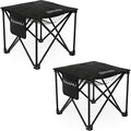 NUMANU 2-Pack Oversized Padded Camping Stool for Adults, Thick Padded 18.5" Heavy Duty Outdoor Camp Chairs with Anti-Slip Feet & Carry Bag, Folding Ottoman Foot Rest for Travel, Max 500lbs