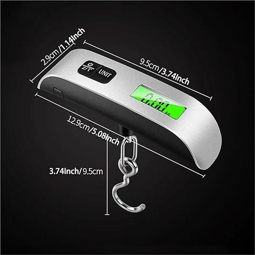 Luggage Weight Scale, 6pcs 110lb/50kg Portable Digital Scale LCD Display Electronic Hook Scale Luggage Hanging Suitcase Travel Baggage Weight Balance Tool,for Travel