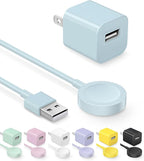 Fast Charger for Apple Watch Charger, Magnetic iWatch Charger to USB A Cable 3.3FT with USB A Wall Plug Adapter for Apple iWatch Series Ultra/10/9/8/7/6/SE/5/4/3/2 (Blue)