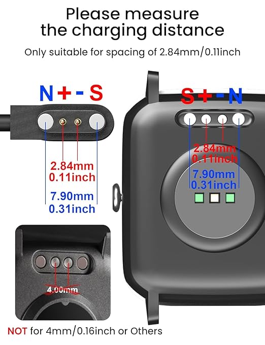 Smart Watch Charger for Letsfit Willful YAMAY VeryFitPro, [ 3-Pack 3.3-Feet ] Replacement Magnetic Watch USB Charging Cable Cord for SW021 SW023 Letsfit ID205L ID205U ID205S SW025 Uwatch 3S 3 2 2S