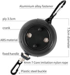 Portable Travel Clothesline Cord, Adjustable 33ft Camping Clothes line, Laundry Drying Rope for Hotel Trip,Camping,Backyard,Outdoor/Indoor, Black