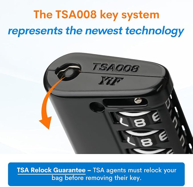 Forge TSA Approved Luggage Locks 4 Digit Combination TSA Travel Locks with TSA008, Open Alert Indicator, Zinc Alloy Body for Luggage, Suitcase, Backpack, and More. Black 4 Locks.