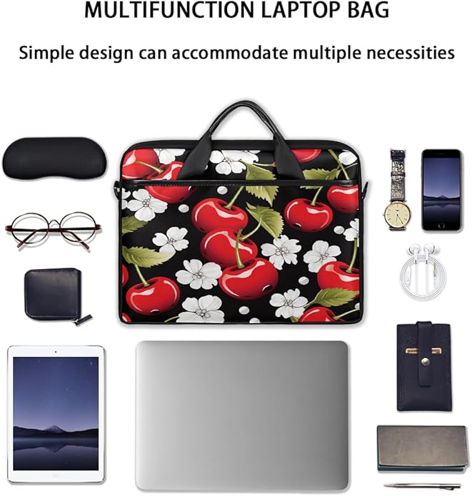 Laptop Shoulder Bag for Women Men, Waterproof Computer Case Messenger Bag Briefcase for Business Office Travel