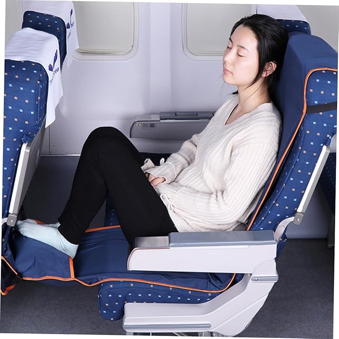 SOLUSTRE Portable Airplane Travel Hammock Lightweight Footrest Bed for Comfortable Sleep Adjustable Size Foot Sling for Long Car Train and Plane Journeys