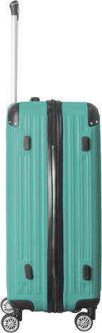 3-Piece Luggage Set 3 (20"/24"/28"), Hardside Suitcases with 8 Spinner Wheels, Scratch-Resistant ABS Shell, set2, set3 Travel Suitcase, TSA Lock (Ribbed Surface, Fresh Green)