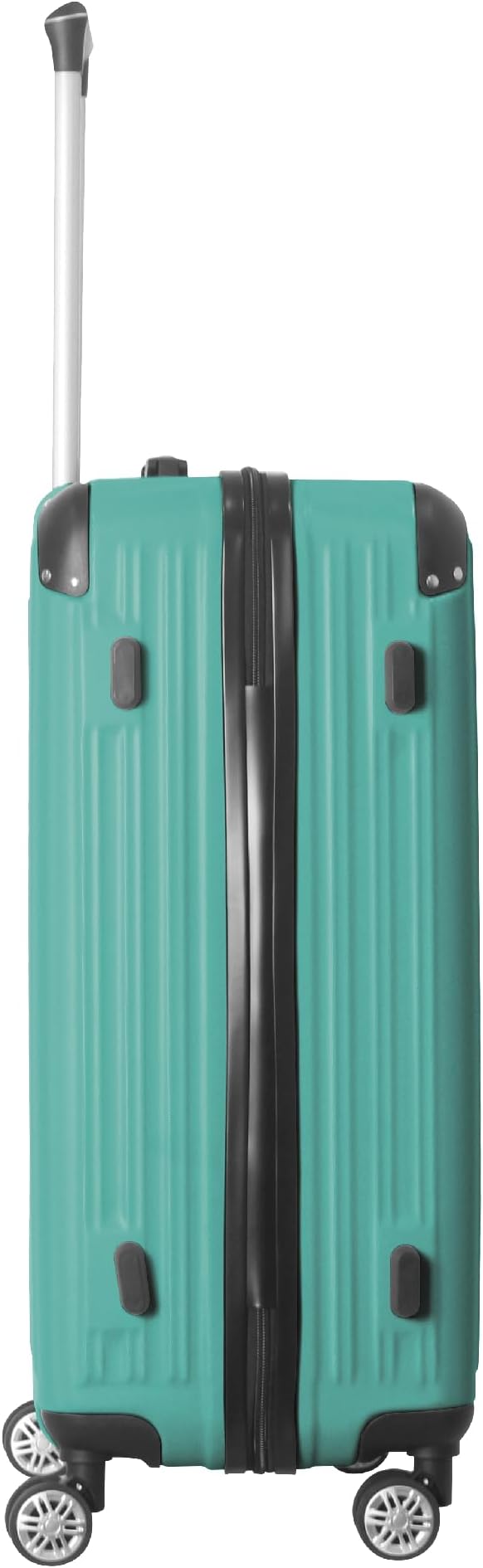 3-Piece Luggage Set 3 (20"/24"/28"), Hardside Suitcases with 8 Spinner Wheels, Scratch-Resistant ABS Shell, set2, set3 Travel Suitcase, TSA Lock (Ribbed Surface, Fresh Green)
