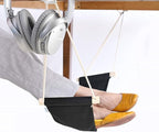 Home-organizer Tech Portable Adjustable Foot Hammock for Corner Desk Office Foot Rest Mini Under Desk Foot Rest Hammock for Home, Office, Airplane, Travel, Study and Relaxing (Black)