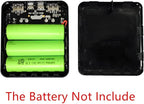 MOUDOAUER Charging Bank Solder Free Kit, Plastic Power Bank Box DIY Charging Case Power Display Free Welding Case for 3X 18650 Battery Parts