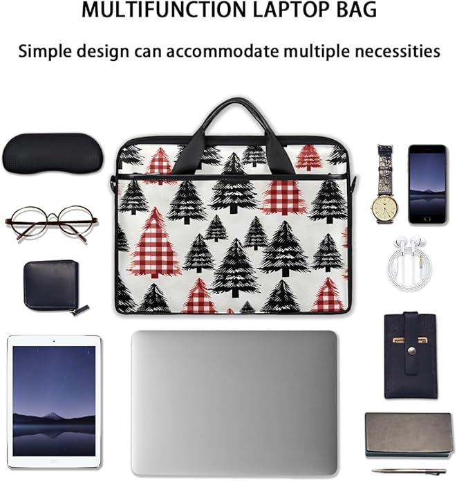 Laptop Shoulder Bag for Women Men, Waterproof Computer Case Messenger Bag Briefcase for Business Office Travel