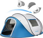 EchoSmile Pop Up Camping Tent, 2/4/6 Person Easy Setup Tent, Water Resistant Dome, Portable with Carry Bag