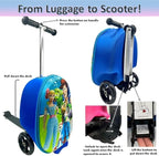 Fast Forward Toy Story 18" Ride-On Suitcase Scooter - Lightweight Carry-On Foldable Scooter Luggage