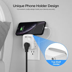Cruise Ship Approved Outlet Extender, Non Surge Protector Power Strip with 3 AC Outlets & 2 USB (1 USB-C), Multi Plug Adapter, Travel Cruise Essentials, ETL Listed.