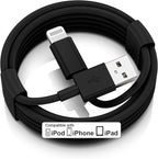 FUPYWP Car iPhone Carplay Cable, Car Charger Cord, USB A to Lightning Cable Fast Charging & Data Transfer for iPhone 14/13/12/11 Pro Max XR XS X 8 7 6 Plus SE Tangle-Free,3ft Black