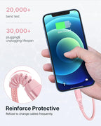 Aioneus iPhone Charger 6ft 2Pack, Apple Certified USB A to Lightning Cable Nylon Braided Phone Charger Cord Fast Charging for iPhone 14 13 12 11 Pro Xr Xs Max 10 8 7Plus 6 SE -Pink