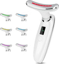 VRAIKO Lilac 7-in-1 Beauty Massager for Face and Neck - Jawline Lifting & Firming - Face Lymphatic Drainage Massager for Anti Aging Wrinkle, Forehead Lines, and Dark Circles, White