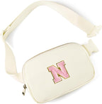 Gitus Personalized Gifts Birthday Gifts for Girls Fanny Pack Cross Body Bags with Initial Letter Preppy Stuff Gifts for Her Girlfriend Wife Sister Friends Mom (Ivory-N)