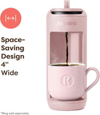 Keurig K-Mini Mate Single Serve K-Cup Pod Coffee Maker, Brews Up to 12 oz Cup, Compact Portable Coffee Machine for Small Spaces, Great for Dorms & Offices, Pink Sands