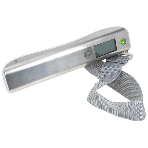Digital Luggage Scale with Measuring Tape Multifunction Handheld Electronic Weighing Scale for Suitcase Travel Portable 50kg Capacity