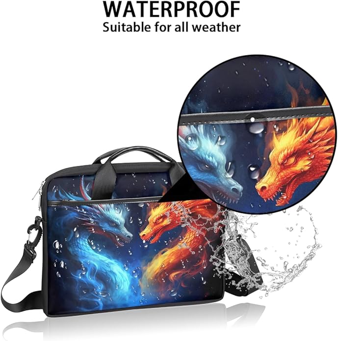 Laptop Shoulder Bag for Women Men, Waterproof Computer Case Messenger Bag Briefcase for Business Office Travel